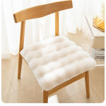 Ruudu &uuml;hev&auml;rviline talv paksendatud pl&uuml;&uuml;s soe istmepadi Tooli padi s&ouml;&ouml;gitooli padi riidest padi s&uuml;gistalvine kodukaunistus 40*40cm valge