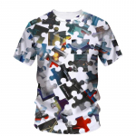 Trend Uued L&otilde;busad Splicing Games Graafilised T-s&auml;rgid Unisexile vabaaja moe isiksusega, tr&uuml;kitud Harajuku O-kaelusega &uuml;lisuured T-s&auml;rgid XXS