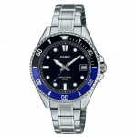 Casio standardne roostevabast terasest analoog, musta sihverplaadiga kvartsist MDV-10D-1A2 meeste k&auml;ekell must