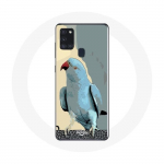 Samsung Galaxy A21S &uuml;mbris Parakeets Parrots Blue