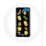 &Uuml;mbris Samsung Galaxy A3 Simpsonite kleebiste mustal taustal