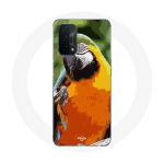 &Uuml;mbris Oppo A74 Macaws Parrot Orange Green jaoks