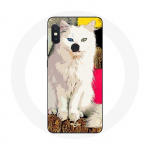 &Uuml;mbris Xiaomi Redmi Note 5 AI kahekaameraga T&uuml;rgi kaubiku valge siniste ja kollaste silmadega kassile