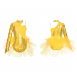 Lapsed, t&uuml;drukud, jazz, ladina tantsur&otilde;ivad, l&auml;ikivad litrid, pikkade varrukatega, trikoo, kaelariietus, balletitantsu kost&uuml;&uuml;m 11-12 Years kuld