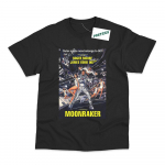 Retrofilmi plakat, mis on inspireeritud James Bondi Moonraker Dtg tr&uuml;kitud unisex T-s&auml;rgist S