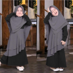 Moslemi islami beebit&uuml;drukute Ramadani abaya hidžaabiga t&auml;ispikk r&uuml;&uuml; burka maksi v&auml;ikelaste/mudilaste beebit&uuml;druku kleidid 120 must