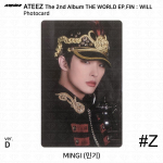 ATEEZ The 2nd Album WORLD EP.FIN WILL Photocard Sticker D ver. KPOP K-POP Mingi - #Z Photocard