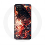 Coque Samsung Galaxy A12 One piece Luffy &eacute;nerv&eacute; art manga anime