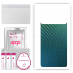 apgo Protective Skin Sticker for the back compatible with Tecno Spark 8 Pro, Wrap Film, Foil, Vinyl - Pattern Carbon Chameleon CAKA1