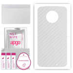 apgo Protective Skin Sticker for the back compatible with Motorola Moto X4, Wrap Film, Foil, Vinyl - Pattern Transparent Carbon