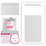 apgo Protective Skin Sticker for the back compatible with Xiaomi Poco M5, Wrap Film, Foil, Vinyl - Pattern Transparent Carbon