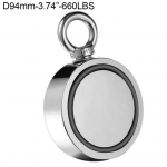 D48/60/94 mm kahepoolse &uuml;mmarguse neod&uuml;&uuml;mi aaspoltidega kalap&uuml;&uuml;gimagnetivarustus 94mm