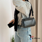 H&otilde;bedane Kott &Otilde;lakott Mini Kott Ruudukujuline Ristkott Retro Ristkott must