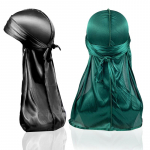 2tk Uus siidist Durag Bandana Turban Hat Meeste Hingav Long Tail Doo Rag meestele Durags Pirate Hat Peapael 2 pcs with a set