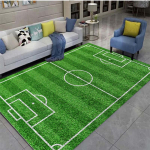 3D jalgpalliv&auml;ljaku prinditud vaip, libisemiskindel vaip elutuppa, magamistuba, lastetoa kaunistamine, vannituba, k&ouml;&ouml;gi uksematt 40cm by 60cm