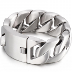 Matt Tugev Metall 31MM Lai Kettmees K&auml;ev&otilde;ru Meestele Harjatud Roostevabast Terasest Massiivne Meeste Ehted Meeste K&auml;ev&otilde;rud Bangles K&auml;e K&auml;epidemed 21.5CM