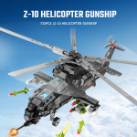 732 tk WZ-10 Helikopteri Montaaži Ehitusklotsid MOC Relvastatud Lennuk Lennuk S&otilde;durid Mudel Klotsid Poiste M&auml;nguasjad T&auml;iskasvanute Kingitused