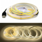 DC 5V USB COB-riba 320Leds/M valge/j&auml;&auml;sinine/roosa/kollane/roosa/punane painduv lint k&ouml;is &ouml;&ouml;lamp teleri taustavalgustuse LED-riba 2M
