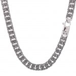 Vintage massiivne 12 mm laia kettidega kaelakee meestele Roostevabast terasest Punk Statement Halloweeni ehted Aksessuaarid Meeste kaelakeed 65CM h&otilde;be