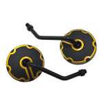 T&auml;iustatud mootorratta tahavaatepeeglid Rolleri tahavaatepeeglid Plastikust ja klaasist tahavaatepeeglid Lihtne paigaldus GY6 jaoks punane