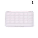 24 lahtriga isetehtud t&uuml;hja lauv&auml;rvipaleti alus p&otilde;sepuna huulepulgapuudri hoidik