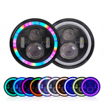 7-tollised &uuml;mmargused LED-esituled auto RGB Halo Ring Angel Eyes Off Road H4 LED-lamp Lisaudutuli Wrangler Harley Jk Tj Lj jaoks 2 pieces