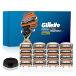 Gillette 2024 Proglide Power Raseerimisterad 16 tk + Hoidja Komplekt, 1 Komplekt ,Korea raseerimistera gray