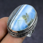 Owhyee Opal Gemstone 925 Sterling Silver gift Jewelry Ring Size 7.5 E8a07