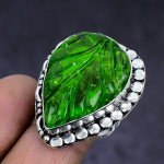 Chrome Diopside Gemstone 925 Sterling Silver gift Jewelry Ring Size 6.5 P3L49