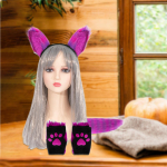 Loomade k&otilde;rvad ja sabak&otilde;rvad pikad maskeraadipeo tarvikute jaoks lilla