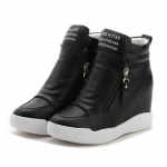K&otilde;rgust suurendavad naiste kingad platvormtossud Tenis Feminino Lamedad mustad kingad Naine Zapatillas Mujer Casual Sapato Feminino 36 must