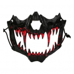 Half Face Mask Horror Halloween Kost&uuml;&uuml;m Rekvisiidid Loomade Skelett Veremask elastsete rihmadega Halloweeni Cosplay karnevalide maskeraadideks