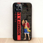BW-40 One Piece Monkey D Luffy pehme must &uuml;mbris iPhone XR jaoks 14 15 11 12 13 6 7 8 X XS Pro Max Samsung S22 S23 S21 S24 FE Ultra S8 Plus iPhone 12 Pro Max laava