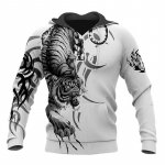 Meeste kapuuts, 3d tiigritr&uuml;kiga avara disaineriga dressipluusid kevad-s&uuml;gis pikkade varrukatega pullover 4XL &uuml;lisuured Harajuku Y2k riided L