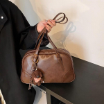 Ni&scaron;idisain kaenlaaluste naiste kott 2024 s&uuml;gis-talvine uus veduri kott high-end &uuml;he &otilde;laga crossbody vabaajakott One size fits all pruun