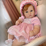 Elutruud 60 cm Reborn Baby Girl nukud Charlotte Pehmest riidest keha lihav emulsioonnukk Peen 3D-maalitav nahk vasts&uuml;ndinud nukud lastele j&otilde;ulukink 60cm cloth body
