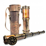 40,64 cm t&ouml;&ouml;tav messingist teleskoop nahk&uuml;mbrisega, piraatide silmaklaas, paadikingitus, koolil&otilde;pukingitused, aastap&auml;evakingid