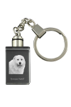 Pyrenean Mastiff, Mast&iacute;n del Pirineo - Crystal key ring with dog photo, illuminated key ring, unique gift by Art-Dog brand