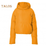 Naiste talvepuuvillane mantel Paks polsterdatud tuulekindel soojust hoidev suure taskuga kapuutsiga &uuml;hev&auml;rviline kapuuts, pikkade varrukatega pullover jope S hall