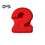 3D digitaalne koogivorm, silikoonist mittekleepuva numbriga koogivorm kookidele, k&otilde;rge madala temperatuuriga libisemisvastase tekstuuriga &uuml;llatusega s&uuml;nnip&auml;evaleivavorm 1 punane