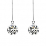 Naiste Cubic Zirconia Dangle Long Chain Line K&otilde;rvar&otilde;ngad Ehted