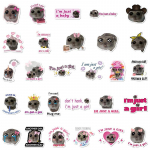 56 tk Kurb hamstri meemitoa sisekujundus Seinakunsti kleebised Papel Tapiz Pared Adhesivo Pegatinas De Pared L&auml;bimatu Cozinha J&auml;rjehoidja 56PCS