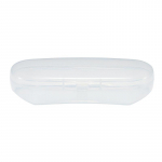 Sinine l&auml;bipaistev prillikott plastikust kast lame peegel l&uuml;hin&auml;gelikkus prillid hoiukarp p&auml;ikeseprillid &uuml;mbris Lihtne prillitoos