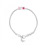 L&Eacute;A & ARTHUR - Bracelet Enfants LAPIN - Argent 925 Milli&egrave;mes Rhodi&eacute; - Longueur R&eacute;galable - Bijou Enfant