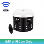 2025 4K 8MP WiFi Turvakaamera V&auml;listingimustes Fikseeritud 180&deg; Lainurk Panoraamkaamera Video Veekindel J&auml;relevalve CCTV 4MP Kahe objektiiviga Kaamerad 4MP Camera