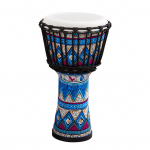 8-tolline kaasaskantav Aafrika trumm djembe, k&auml;sitrumm, v&auml;rviliste kunstimustritega, l&ouml;&ouml;kpillimuusikariist African Drum