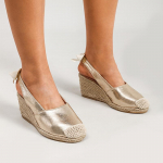 Naiste Kiiludega Sandaalid Slip-On Suletud Varba Platvorm Espadrill-Sandaalid Naiste Madu Muster Kootud Tald Suvekingad Daamide Vabaaja 36 kuldne