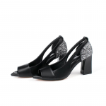 Mood Peep toe k&otilde;rged kontsad naiste sandaalid Seksikad naiste peokingad Naiste kandilised kontsad sandaalid Elegantsed naiste k&otilde;rged kontsad 8 cm 34 must