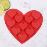 10-&otilde;&otilde;nsusega s&uuml;damekujuline silikoonvorm, isetehtud s&otilde;brap&auml;eva &scaron;okolaadikommivorm Fondant tarretispuding magustoidu k&uuml;psetust&ouml;&ouml;riist one size