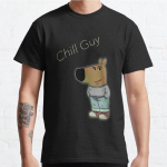 Suures suuruses S-3XL Chill Guy tr&uuml;kitud T-s&auml;rk Meeste topid Mood R&otilde;ivad T-s&auml;rgid S must